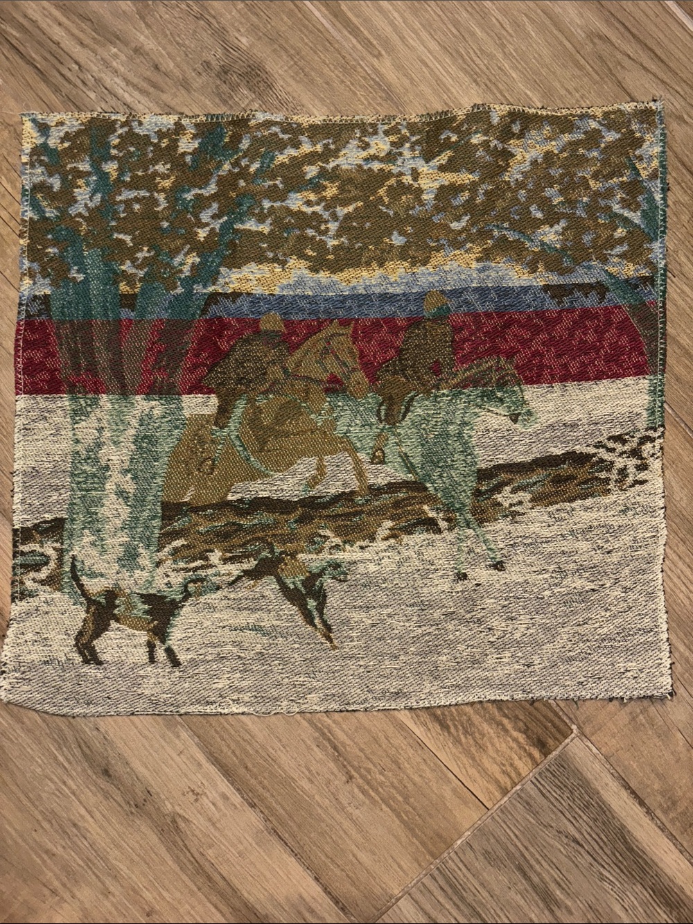Vintage Equestrian Tapestry Panel - Picture 6 of 9